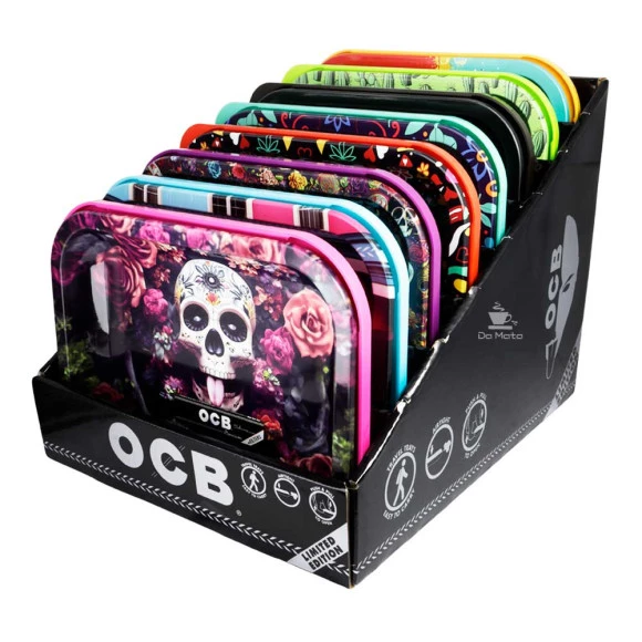 Display de Bandeja OCB Metal C/ Tampa Mini de frente