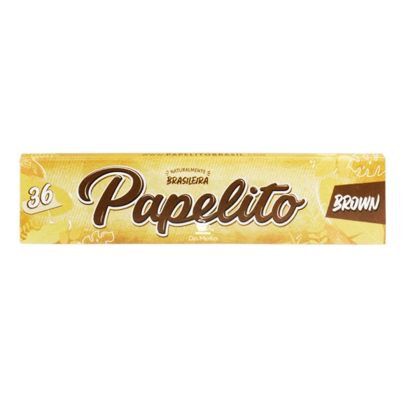 Seda Papelito Brown King Size de frente