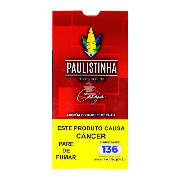 Palheiro Paulistinha Cereja Ice de frente tabacaria da mata 
