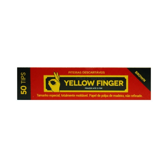 Piteira de Papel Yellow Finger Brown Slim