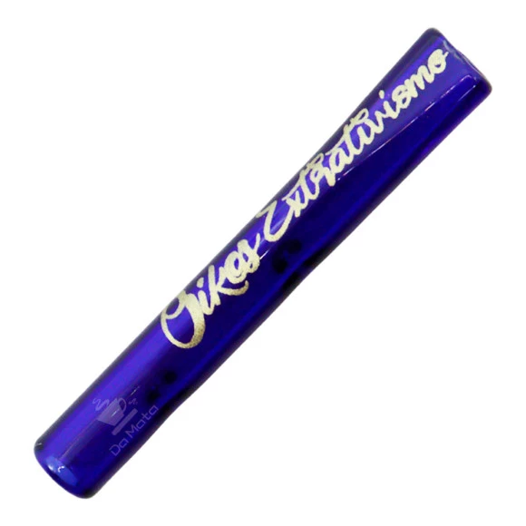 Piteira de Vidro Achatado Oikos Extrativismo Azul Escuro 7mm