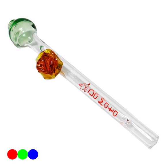 Piteira de Vidro Da Mata Flor 5mm laranja