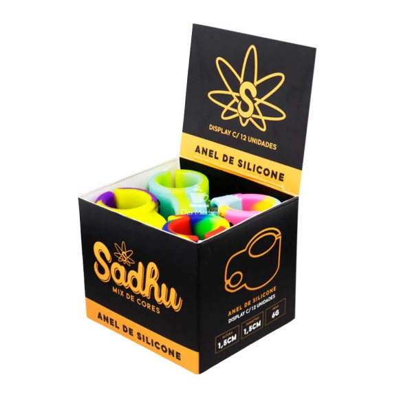 Caixa de Anel Silicone Sadhu C/12 de lado