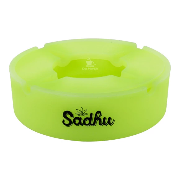 Cinzeiro Silicone Sadhu Grande C/ Tampa Neon de frente