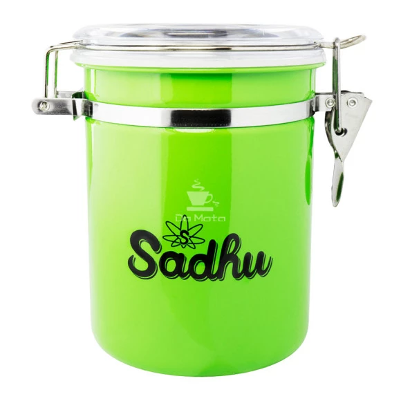 Pote Hermético Sadhu Aço Inox 943ml de frente tabacaria da mata