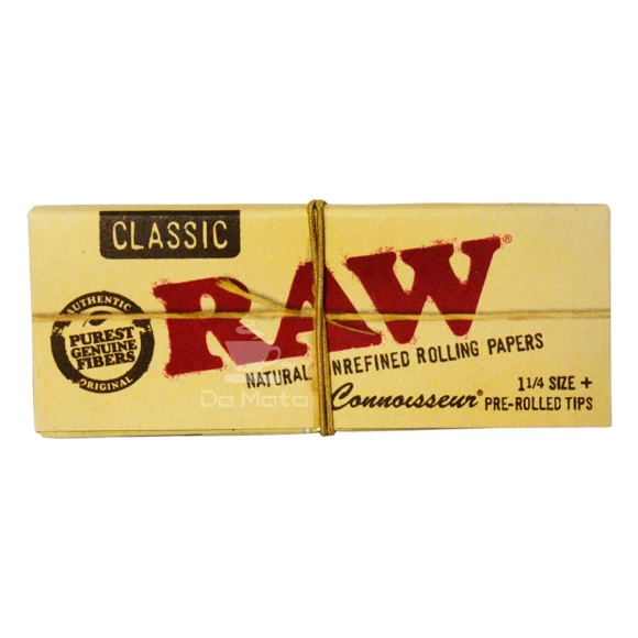 Seda Raw 1 1/4 Connoisseur c/ Piteira pré-enroladas