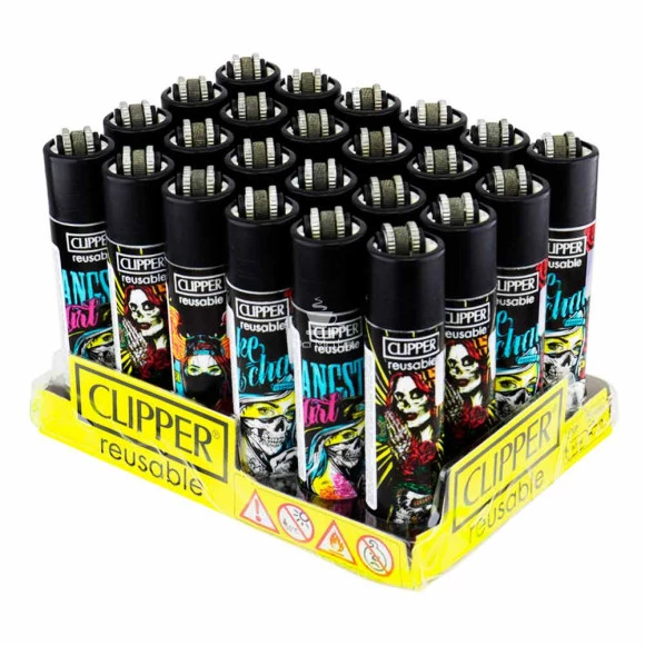 Caixa de Isqueiro Clipper She Skull tabacaria da mata 