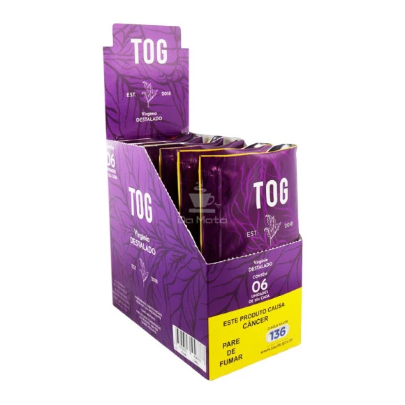 Caixa de Tog Virginia Destalado 25g caixa aberta Tabacaria Da Mata