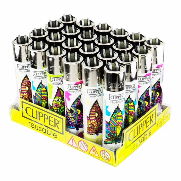 Caixa de Isqueiro Clipper Trippy Leaves tabacaria da mata 