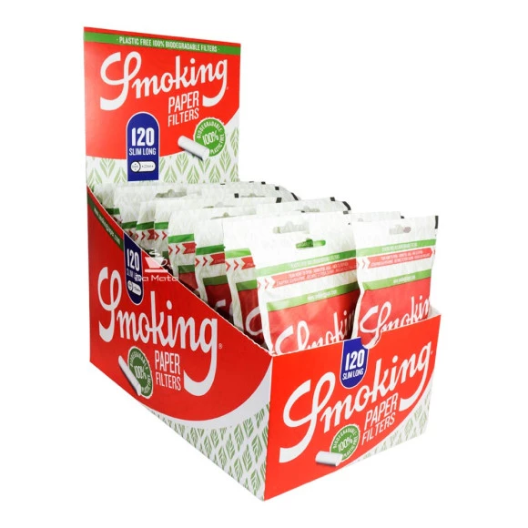 Caixa de Filtro Smoking Slim Long 22x6mm