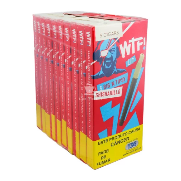 Pacote de Cigarrilha WTF Big'n Tipsy Cray Frutas Vermelhas de lado tabacaria da mata 