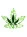 Cinzeiro de Folha Fluorescente Glitter 
