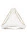 Cinzeiro de Cerâmica Triângulo Branco c/ Dourado