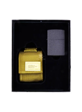 Kit de Isqueiro Zippo BLK Crackle LTR Bag Tactical GS