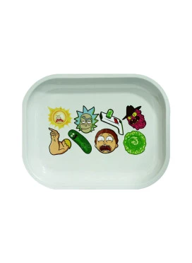 Bandeja de Metal Rick and Morty White