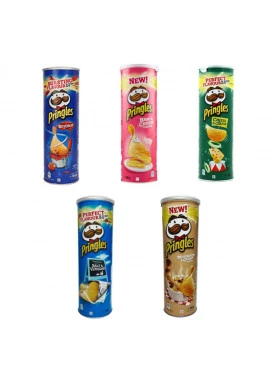 Batatas Pringles importadas, Kit 5 Sabores