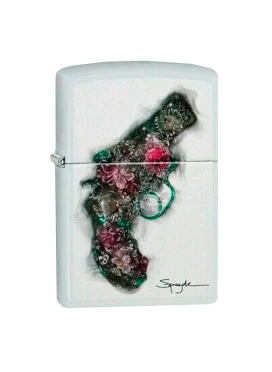 Isqueiro Zippo 29894 Spazuk Gun With Flowers