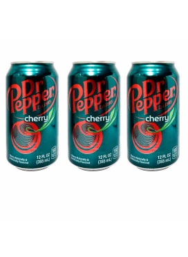 Kit 3 Refrigerantes Dr Pepper Cherry 355ml