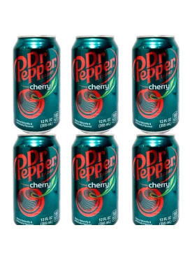 Kit 6 Refrigerantes Dr Pepper Cherry 355ml
