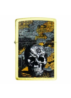 Isqueiro Zippo Floral Skull Design 46577