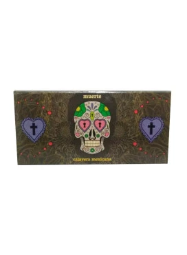 Seda Snail Calavera Mexicana Muerte Brown King Size c/ Piteira