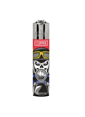 Isqueiro Clipper Skull Ride Vermelho