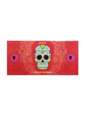 Seda Snail Calavera Mexicana Vermelha King Size c/ Piteira