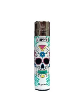 Isqueiro Clipper - Caveira Mexicana - Verde