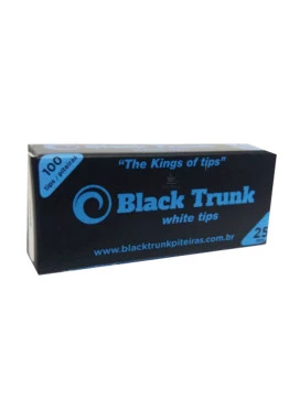 Piteira de Papel Black Trunk White Tips 25mm