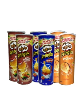 Kit de Batata Pringles 6 LATAS, 2 Katchup, 2 Paprika , 2 Hot Paprika