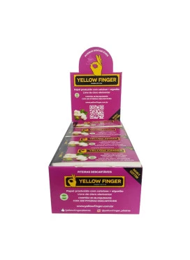 Caixa de Piteira de Papel Yellow Finger Double Cotton