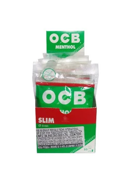 Caixa de Filtro OCB Menthol Slim 6mm