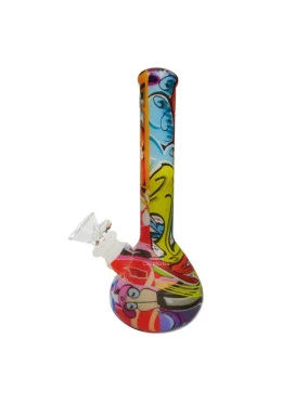 Bong de Silicone c/ Bowl de Vidro Na Boa