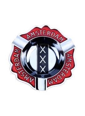 Cinzeiro de Metal Vermelho Amsterdam