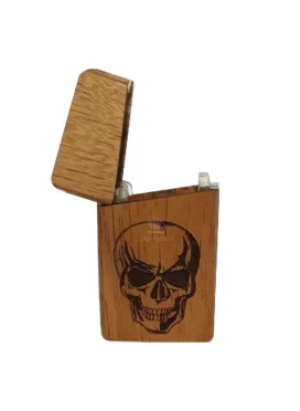 Porta Isqueiro Wood Burning Caveira