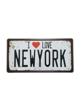 Placa Decorativa I Love New York