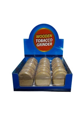 Caixa de Dichavador Wooden Tobacco Grinder