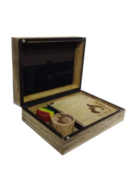 Rolling Box Wood Fire Mandala