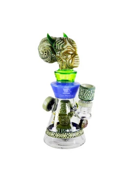 Bong de Vidro Abduzido Gold Maori Médio Doom 