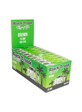 Caixa de Piteira de Papel Black Trunk Brown Tips 25mm
