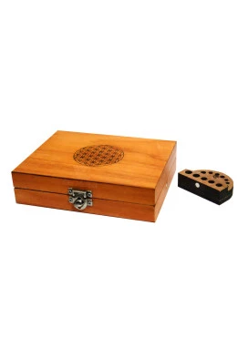 Box Glass Wood Burning Flor da Vida