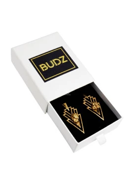 Brincos Budz Flowers 24k Triangle