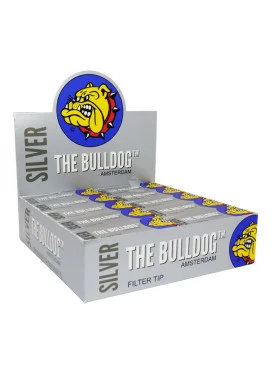 Caixa de Piteira The Bulldog Silver c/ 50