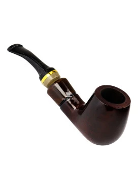 Cachimbo Anel Dourado Curvo