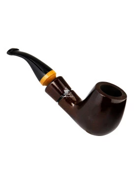 Cachimbo Anel Madeira Curvo