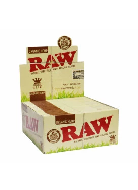 Caixa de Seda Raw Organic Hemp King Size Slim ORIGINAL