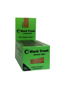 Caixa de Piteira de Papel Black Trunk Brown Tips 15mm