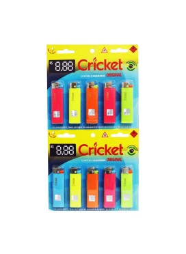 Cartela de Isqueiro Cricket Grande Neon