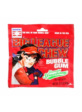 Chiclete Importado Big League Chew Strawberry