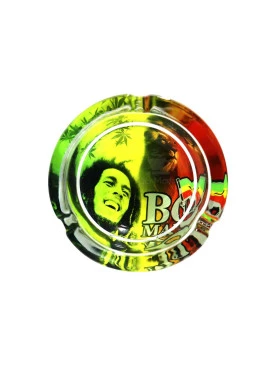 Cinzeiro de Vidro Redondo Bob Marley